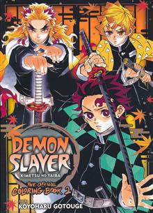 DEMON SLAYER THE OFFICIAL COLORING BOOK SC VOL 02